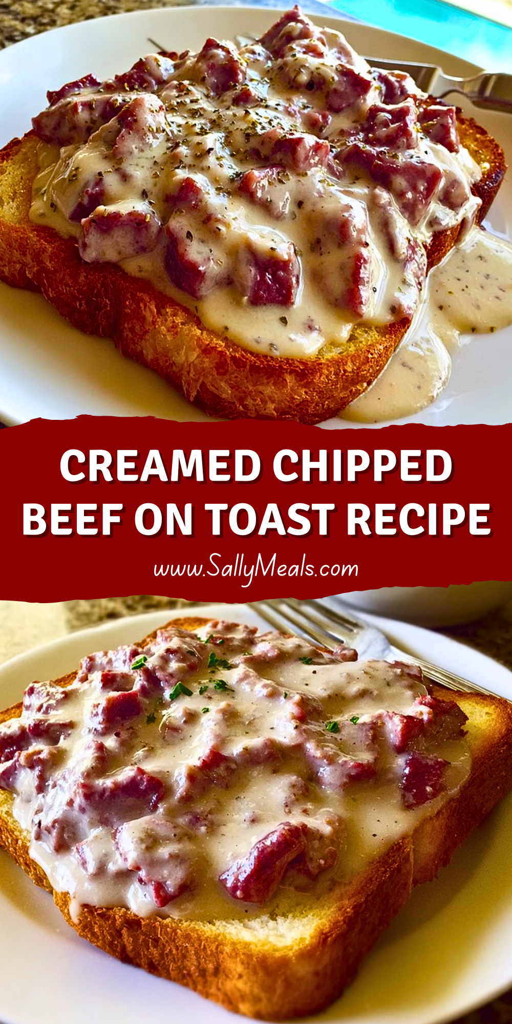 Creamed Chipped Beef on Toast Recipe – Sally Meals